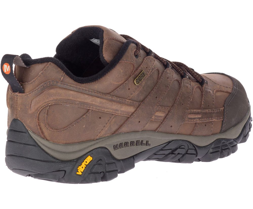 Buty Trekkingowe Merrell Męskie Brązowe - Moab 2 Prime Waterproof Wide Width - 951208-GXL